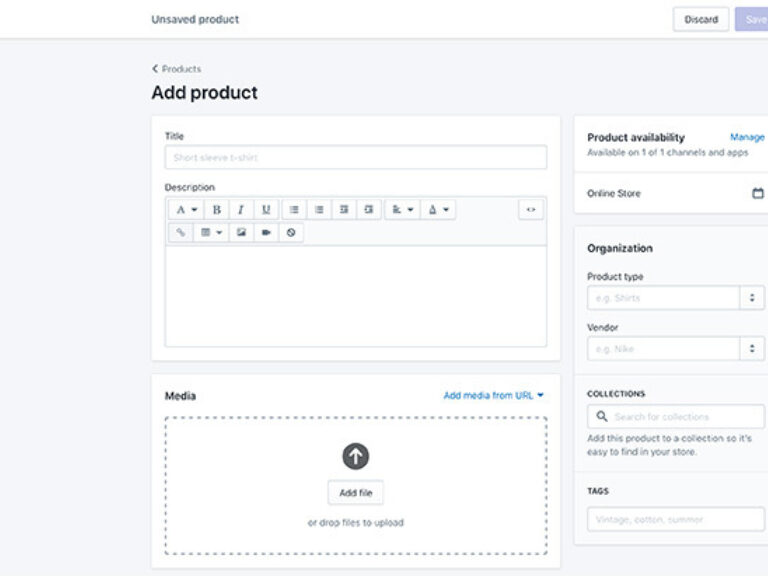 Shopify Add Product